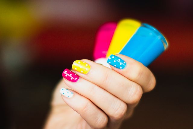 Holiday nails with colourful gel manicure for summer in Perthshire